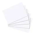 Herlitz-10621308- Karteikarten, DIN A5, blanko, Weiß VE=100