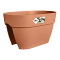 elho Vibia Campana Flower Bridge 40 - Übertopf für Balkon & Außen - Ø 39.0 x H 22.0 cm - Braun/Terra