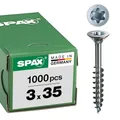SPAX Schrauben mit T-STAR plus Senkkopf, Teilgewinde, Blank Verzinkt, 3,0 x 35 mm - 1000 Stück