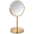 Wenko Schminkspiegel Alata, Gold, Metall, Glas, 18.5x35x15 cm, Spiegel, Schminkspiegel