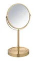 WENKO Kosmetik Standspiegel Alata 3-Fach Vergrößerung Gold Freistehend Dekorativ