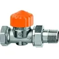 Heimeier Eclipse Thermostat-Ventilunterteil 3462-03.000 Rp 3/4xR 3/4, Durchgang, Messing vernickelt, gekürzt