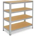 shelfplaza HOME 115x120x40 cm Schwerlastregal in verzinkt mit 4 Böden und 175 kg Traglast pro Boden