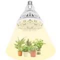 SANSI 24W LED Pflanzenlampe Vollspektrum, E27 Weiß Pflanzenlicht für Zimmerpflanzen, Grow Light mit High PPFD 117,06μmol/s/㎡@1ft, Wachstumslampe für Gewächshäusern,Innengärten, Blumen, Gemüse, Obst