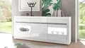 Sideboard Carat Kommode Anrichte in weiß Hochglanz 217 cm
