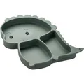 Fackelmann Teller mit Saugnapf Mini Cooking, Dino, unterteilt, Silikon 26634