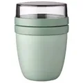 Mepal | Lunchpot Ellipse | praktischer Müslibecher | Joghurtbecher | To Go Becher | geeignet für Tiefkühler, Mikrowelle & Spülmaschine | 500 + 200
