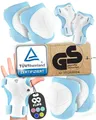 99FLIPS Knieschoner Kinder Inliner Schoner Kinder - Protektoren - Flash - Größe S/M Hellblau - Knieschützer, Ellenbogenschützer & Handschützer - Schoner Set Schützer Inliner