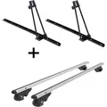 2x Fahrradträger ORION + Dachträger VDP004 L kompatibel mit für Hyundai i30 Kombi 07-10 - Schwarz