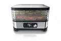 Arendo Dörrautomat mit Temperaturregler, 5 Etagen, 35-70°C, Edelstahl, Dörrgerät 400 W, 5 Etagen, Timer 24h, BPA-frei, für Fleisch/Obst/Gemüse, GS, 5 Einlegefächer