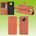 Für Xiaomi Redmi Note 9T 5G Handy Tasche Braun Etuis Kunst-Leder Cover Hülle Neu