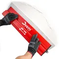 Delphi (40/60/80/100 cm) 0,3 MM Edelstahlklinge Flächenspachtel 80 cm mit ergonomischem Griff zum Glätten von Wänden und Decken sowie Spachtelmasse, Gips, Farbe, Kleber + GRATIS 2 Schleifschwämme