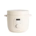 CREATE/RICE COOKER/Multifunktioneller Elektrischer Reiskocher 3L Cremeweiß/Programmierbar bis zu 24h, mit Dämpfeinsatz, bereitet Kuchen, Aufläufe oder Suppen zu, Warmhaltefunktion, 600W
