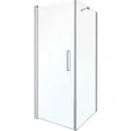 Kerra Monica Duschkabine 80x80 ohne Duschwanne, Chromprofile, 6 mm ESG transparentes Sicherheitsglas - Silber/Transparent