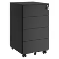 SONGMICS Rollcontainer Metallschrank mobiler Aktenschrank Büro OFCDE064B16