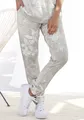 Loungehose, mit floralem Alloverdruck, Loungeanzug, Gr. 32/34 - N-Gr, grau-allover-gemustert N-Gr