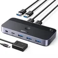 Ugreen - Hub - Adapter - Cm662 Usb 3.0 Switch 2-in-4 Switch + 2x Usb-a Kabel - Schwarz