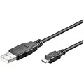 Usb 2.0 Hi-speed-kabel, Schwarz, Usb-2.0-stecker (typ A) Usb 2.0-micro-stecker (typ B). Kabellänge 0.6 M