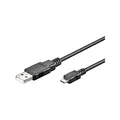 Goobay 93922 USB A auf Micro USB B Kabel 0,6m / Handykabel 480 Mbits / Ladekabel USB 2.0 zu Micro USB Type B Stecker Adapterkabel / Kupferleiter / Schwarz / 0,6 Meter