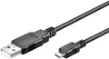 Goobay USB 2.0 Hi-Speed Kabel 0,6 m, Schwarz USB 2.0-Stecker (Typ A) >USB 2.0