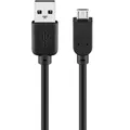 USB Kabel 2.0 Hi-Speed Schwarz 0.6 m Micro Stecker Datenkabel Ladekabel