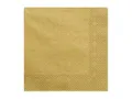 5902230745872 Serwetki trójwarstwowe złote 33x33cm 20szt PartyDeco