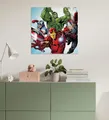 Komar Leinwandbild Marvel Avengers Teampower, Disney (1 St), 60 x 60 cm (Breite x Höhe) - Kinderzimmer, Dekoration