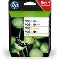 HP 903XL Tintenpatrone 4 Stück Original Hohe Ergiebigkeit (XL) Schwarz, Cyan, Magenta, Gelb