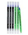 Online Vorteils-Pack 6x Tintenlöscher zum Löschen und Überschreiben | in verschiedenen Farben, je 3x schwarz, grün | Entfernung und Korrektur blauer Tinte | Schreibfarbe blau