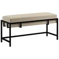 Bettso Polsterbank, Beige, Schwarz, Metall, 80x45x35 cm, Esszimmer, Bänke, Sitzbänke