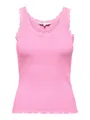 ONLY Tanktop ONLSARA – Tanktop mit Spitzendetail am Ausschnitt Baumwollmischung, regular fit