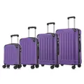 Koffer Suitcase Set, Trolley Reisekoffer, Rollkoffer Handgepäck, Lila
