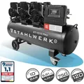 STAHLWERK Kompressor mit 120 L Tank (ST-1010 Pro) – ölfrei, 10 bar, Silent-Druckluftkompressor mit Brushless-Motoren, 5,91 PS, 4,35 kW, 750 l/min