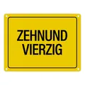 speecheese Metallschild 50. Geburtstag Metallschild mit Spruch: Zehnundvierzig Geschenk