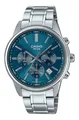 Casio Chronograph Edelstahl Blau Zifferblatt Analog MTP-E515D-2A1V 50M Herrenuhr