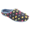 Sleepers Damen amy spotted mule pantoffeln stricken blau mehr 6 uk