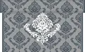 Sovie HOME Tischläufer Giorgio in GRAU, 40cm x 4,80m, 1 Stück, alle 30cm perforiert, aus Linclass® Airlaid, barockes Ornamentdesign, edle Einweg-Tischdeko in Stoffoptik
