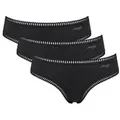 Sloggi 3P GO Crush Hipster Briefs Schwarz Baumwolle Large Damen