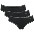 sloggi Hipster GO Crush (3er Pack) mit Spitzendetails, Multipack schwarz L