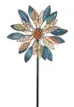 Kobolo Windrad Dekostecker Ornament XXL, 50x195 cm, Mehrfarbig, XXL Metallwindrad, wetterfest & stabil, dekorativer Gartenstecker für Beet, Rasen & Vorgarten