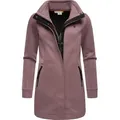 Ragwear Sweatjacke Letrice Bonded Elegante Zip-Jacke mit hohem Kragen in Feinstrickoptik lila XS (34)