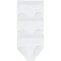 Speidel Taillenslip Natalie (3er Pack) bequem, dekorativ, weich, elastisch, mit Spitze, Baumwolle weiß 42
