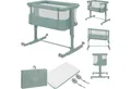 lionelo Baby-Reisebett AURORA, 3-in-1: Beistellbett, Babywiege, freistehendes Babybett