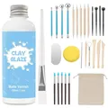 100ml air dry clay glaze und 29pcs modellierwerkzeug Werkzeug, ton glasur ohn...