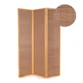 CREEDWOOD RAUMTEILER Alara | 170x120 cm, Bambus, 3-teilig | Natur Paravent, Bambus Trennwand, braune Stellwand, Faltbarer Raumtrenner, Ankleide Sichtschutz