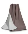 Kuscheldecke Wohndecke Tagesdecke Wendedecke Schlammfarben Wollweiß 150x200 cm