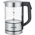 Severin WK 3458 Wasserkocher schnurlos, BPA-frei Edelstahl, Schwarz Fassungsvermögen: 0.5l