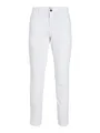 Herren Jack & Jones Chino Hose | Stretch Pants Konischer Schnitt | Slim Fit Look JPSTMARCO JJBOWIE, Farben:Weiß, Größe Hosen:28W / 32L, Z-Länge:L32