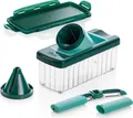 Genius Nicer Dicer Julietti Plus (9 Teile) Spiralschneider Obstschneider Gemüseschneider in smaragdgrün; A33845