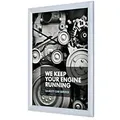SHOWDOWN DIN A3 Klapprahmen Hängend Silber Aluminium KRA3G25 32,8 (B) x 1,1 (T) x 45,1 (H) cm KRA3G25